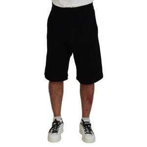 Dsquared² Black Solid Pull On Men Casual Bermuda Men's Shorts